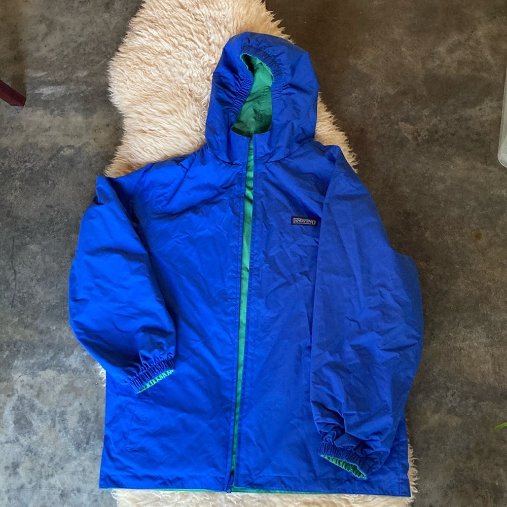 Land’s End Blue Green Double-sided Windbreaker Jacket